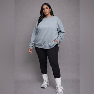 Good American women’s Oversized XL 2XL crewneck sweatshirt good mama blue NEW